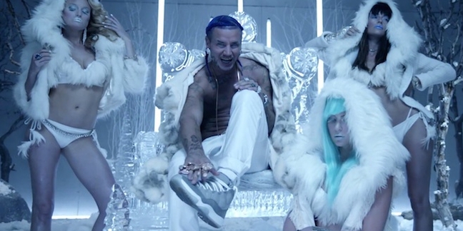 RiFF RAFF Sits Upon an Ice Throne in His "Tip Toe Wing in My Jawwdinz" Video