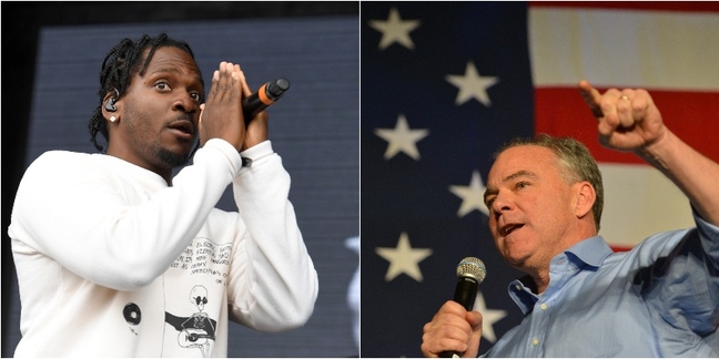 Watch Tim Kaine and Pusha T Campaign Together in Miami