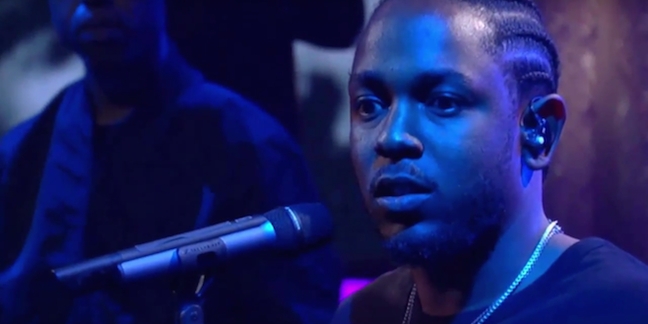 Kendrick Lamar Performs To Pimp a Butterfly Medley on "Late Show With Stephen Colbert"