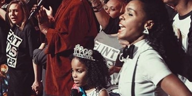 Janelle Monáe Performs With Stevie Wonder, Vic Mensa Debuts "16 Shots" at Flint Rally
