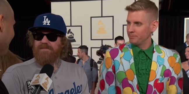 Mastodon Gave a Hilariously Bizarre Grammy Red Carpet Interview, With Brent Hinds in a Full L.A. Dodgers Uniform