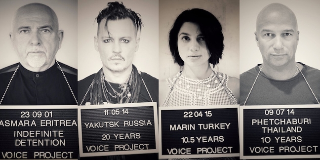 Johnny Depp, Pussy Riot, Tom Morello, More Take Mug Shots for Jailed Artists