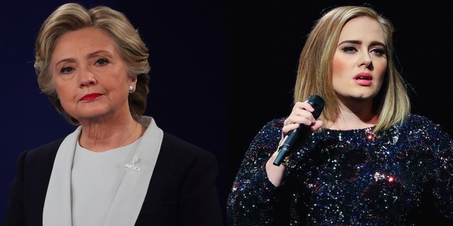 Adele Endorses Hillary Clinton at Concert