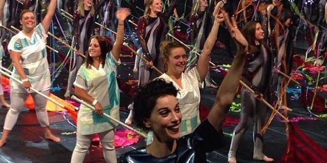 St. Vincent Debuts "Everyone You Know Will Go Away" During David Byrne Color Guard Performance