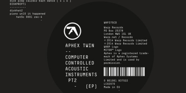 Aphex Twin Announces Computer Controlled Acoustic Instruments Pt2 EP