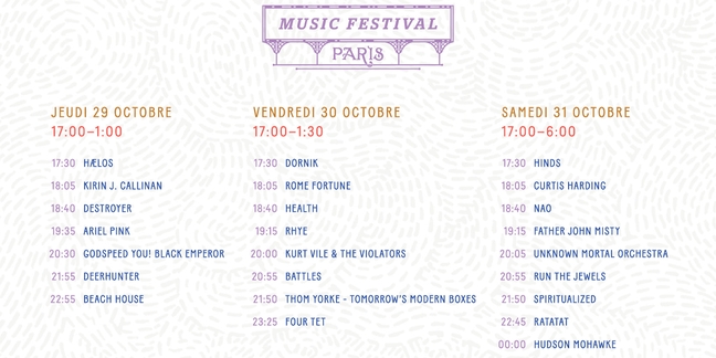 Pitchfork Music Festival Paris Set Times, Club Night Announced