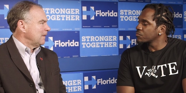 Watch Pusha T and Tim Kaine Talk Racism, Gun Violence, More in New Clinton Video