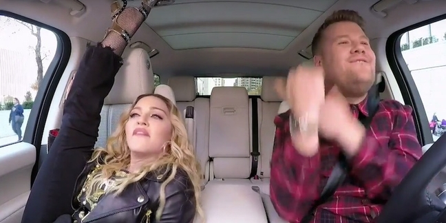 Watch Madonna Sing Her Hits With James Corden on “Carpool Karaoke”
