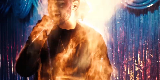 The Weeknd Is on Fire in "Can't Feel My Face" Video