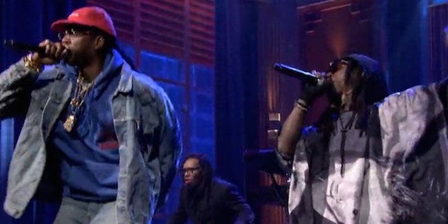 Lil Wayne and 2 Chainz Debut "Rolls Royce Weather Everyday" on "Fallon"