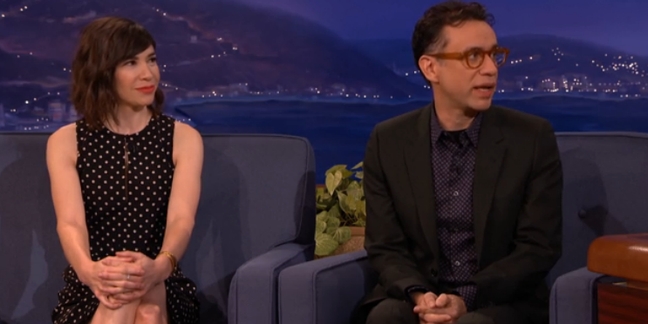 Carrie Brownstein and Fred Armisen Discuss Sleater-Kinney, Twitter Marriage Proposals on "Conan"