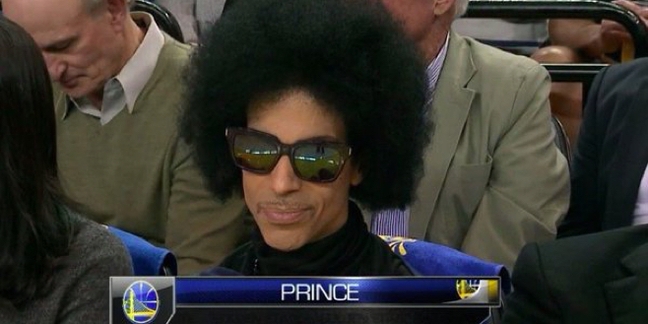 Prince Spotted Courtside at Warriors Game