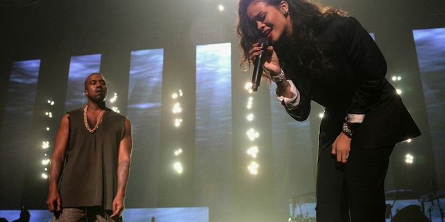 Kanye West, Rihanna Perform Pre-Super Bowl Show