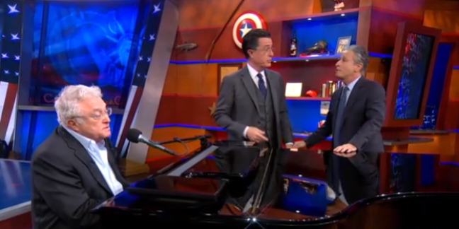 Stephen Colbert Brings Out Michael Stipe, Jeff Tweedy, Randy Newman, Willie Nelson, Cyndi Lauper, More on "The Colbert Report" Finale