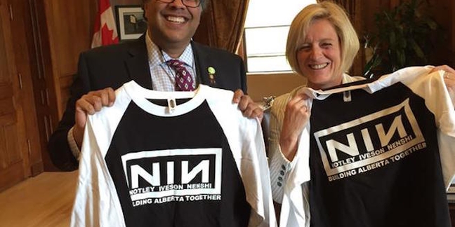 Nine Inch Nails Logo Used by Canadian Politicians for T-Shirt