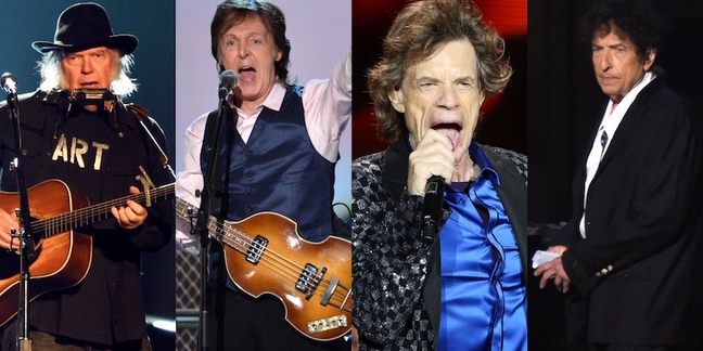 Bob Dylan, Paul McCartney, the Rolling Stones, Neil Young, Roger Waters, the Who Announce Desert Trip Mega-Concert