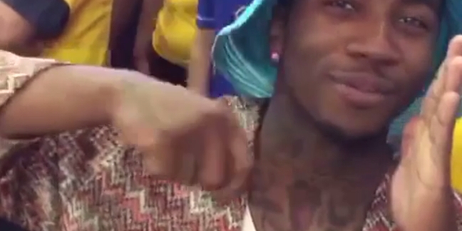 Lil B Does the Cooking Dance at the Rockets-Warriors Playoff Game