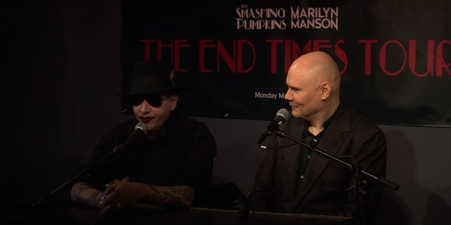 Billy Corgan and Marilyn Manson Hold Joint Press Conference