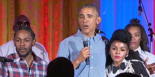 President Obama, Kendrick Lamar, and Janelle Monáe Sing Malia Obama Happy Birthday: Watch