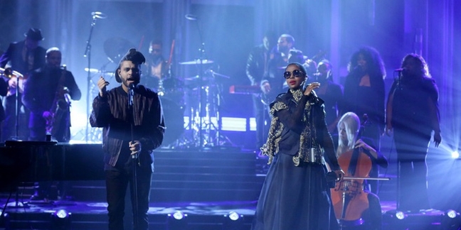 Lauryn Hill and the Weeknd Perform "In the Night" on "Fallon"