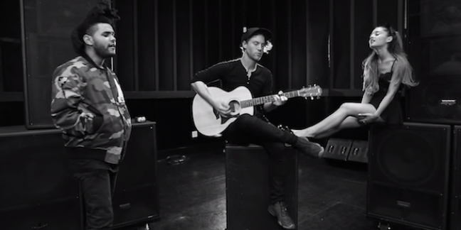 Ariana Grande and the Weeknd Perform "Love Me Harder" Acoustic