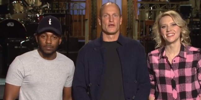 Kendrick Lamar Gets a Piggy Back Ride From Woody Harrelson in New SNL Promo