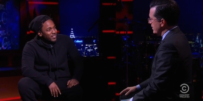 Kendrick Lamar Debuts New Song on "The Colbert Report"