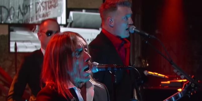 Iggy Pop and Josh Homme Chat, Perform "Gardenia" on "Colbert"