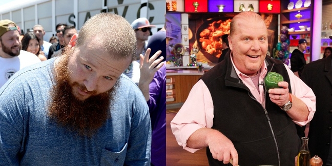 Action Bronson and Mario Batali Making Pizza for Fans at Bronson’s Birthday Party