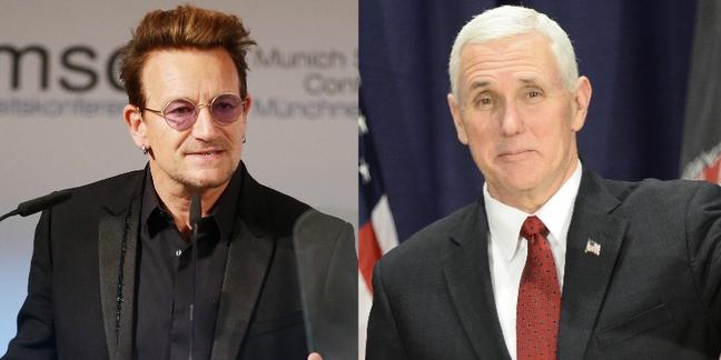 Bono Meets With Mike Pence, Thanks Him For AIDS Relief Support: Watch