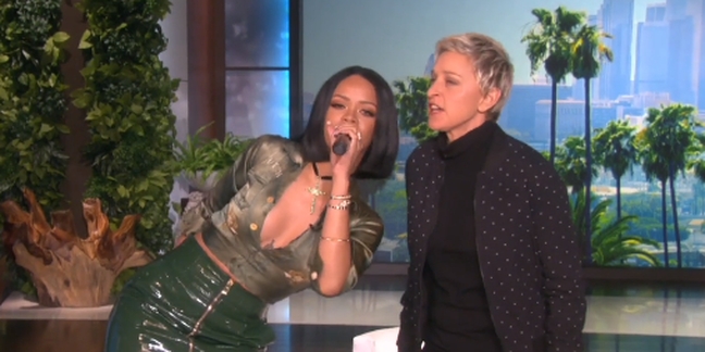 Rihanna Does Bon Jovi Karaoke with Ellen DeGeneres, Plays "Never Have I Ever" with George Clooney on "Ellen"