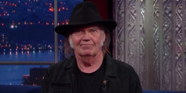 Neil Young Talks Trump, Sanders, More on “Colbert”: Watch