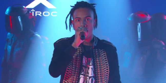 Vic Mensa Calls Trump Racist, Performs With Travis Barker on "Kimmel": Watch