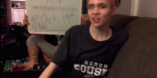 Grimes Records PSA Encouraging Canadians to Vote
