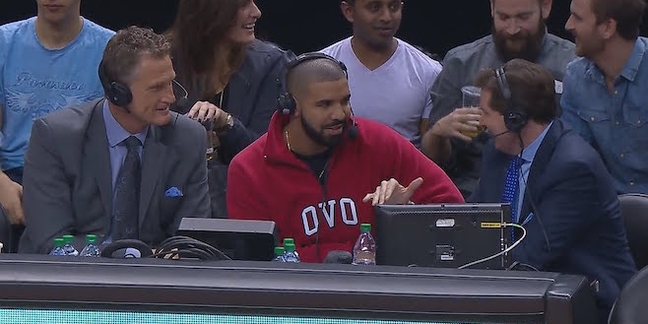 Drake Provides NBA Commentary During Toronto Raptors Game