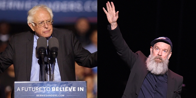 Michael Stipe Introduces Bernie Sanders at Coney Island Rally
